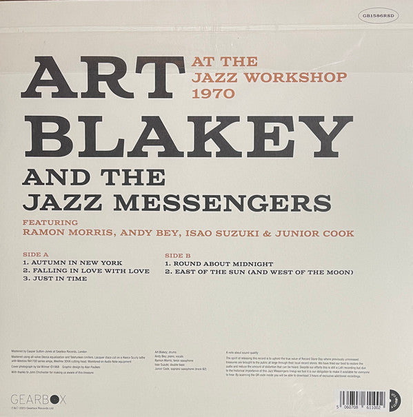 Art Blakey & The Jazz Messengers : At The Jazz Workshop 1970 (LP, RSD)