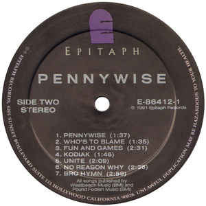 Pennywise : Pennywise (LP, Album, RE)