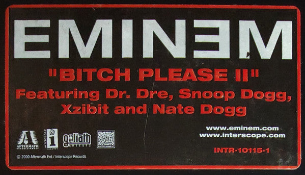 Eminem Featuring Dr. Dre, Snoop Dogg, Xzibit And Nate Dogg : Bitch Please II (12", Single)
