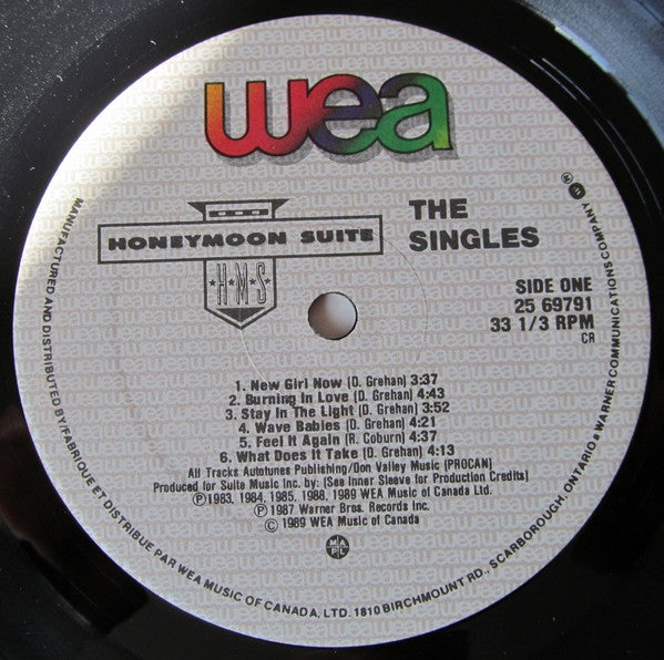 Honeymoon Suite : The Singles (LP, Comp)