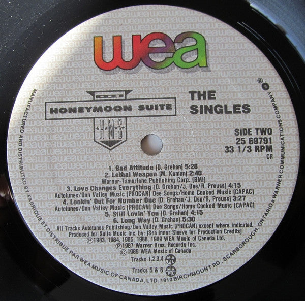 Honeymoon Suite : The Singles (LP, Comp)