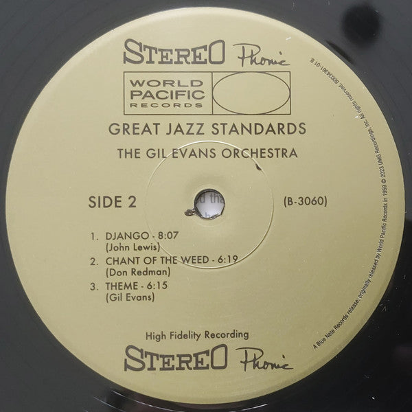 Gil Evans And His Orchestra Featuring Johnny Coles : Great Jazz Standards (LP, Album, RE, 180)