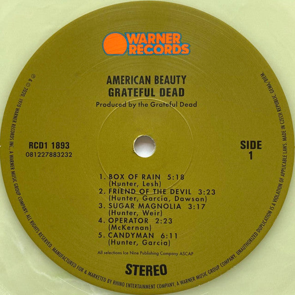 The Grateful Dead : American Beauty (LP, Album, RE, RM, RP, Whi)