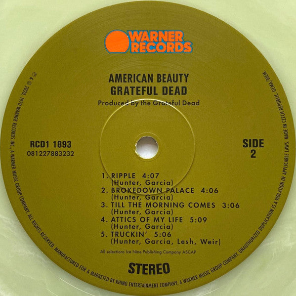 The Grateful Dead : American Beauty (LP, Album, RE, RM, RP, Whi)