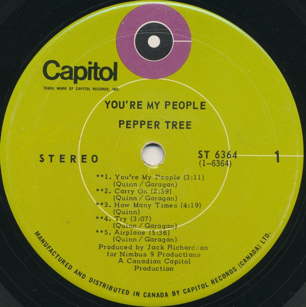 Pepper Tree : You're My People (LP, Album)