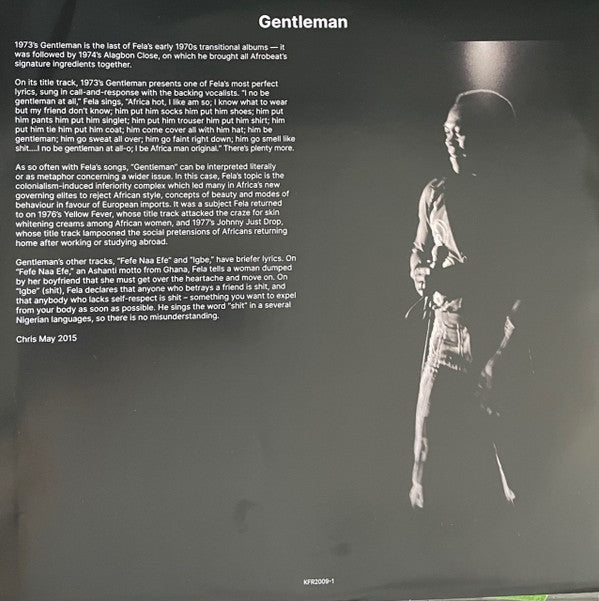 Fela Kuti & Africa 70 : Gentleman (LP, Album, RE, RP)