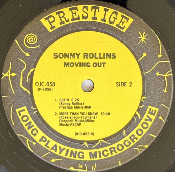 Sonny Rollins : Moving Out (LP, Album, RE, Pit)
