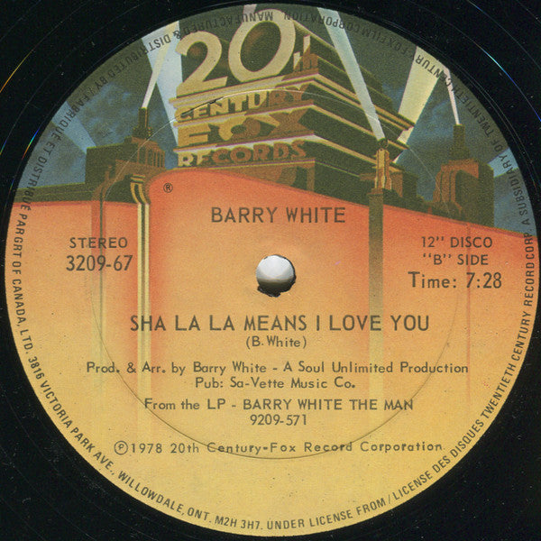 Barry White : Your Sweetness Is My Weakness (12")