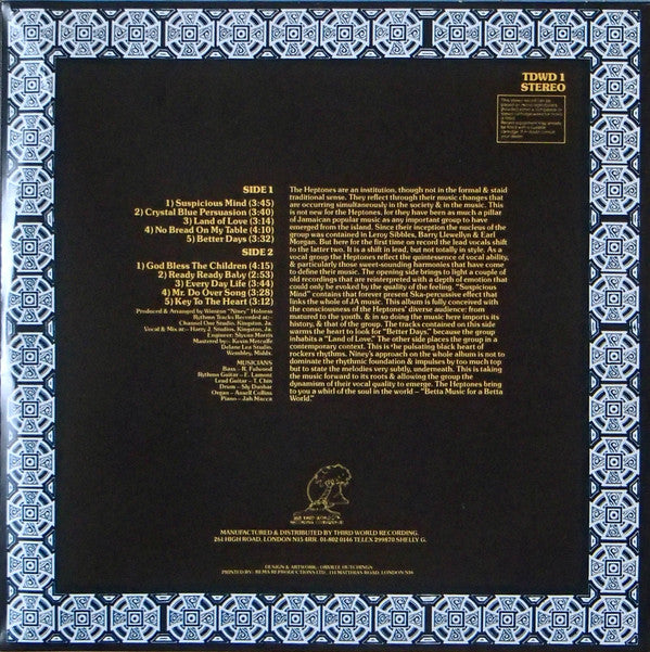 The Heptones : Better Days (LP, Album, Gat)