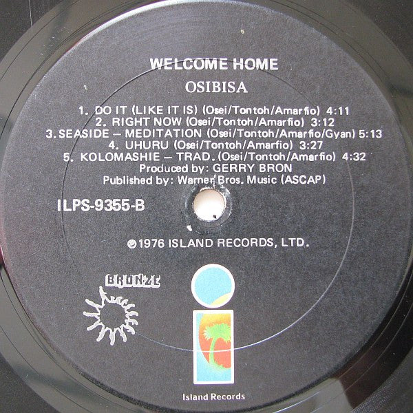 Osibisa : Welcome Home (LP, Album)