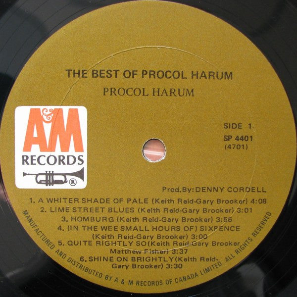 Procol Harum : The Best Of Procol Harum (LP, Comp, RM, Gat)
