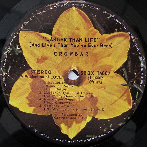 Crowbar (3) : Larger Than Life (2xLP, Album, Gat)