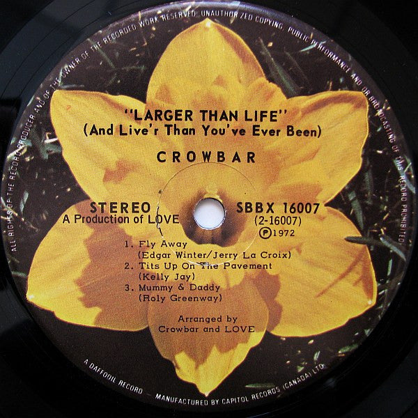 Crowbar (3) : Larger Than Life (2xLP, Album, Gat)