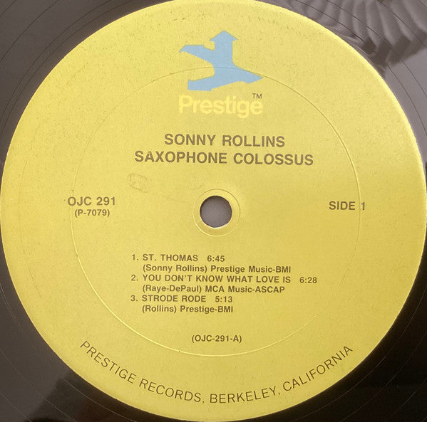Sonny Rollins : Saxophone Colossus (LP, Album, Mono, RE, RM)