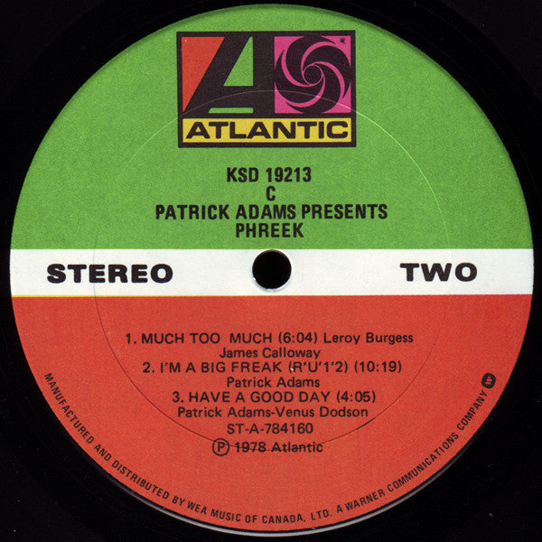 Patrick Adams Presents Phreek : Patrick Adams Presents Phreek (LP, Album)
