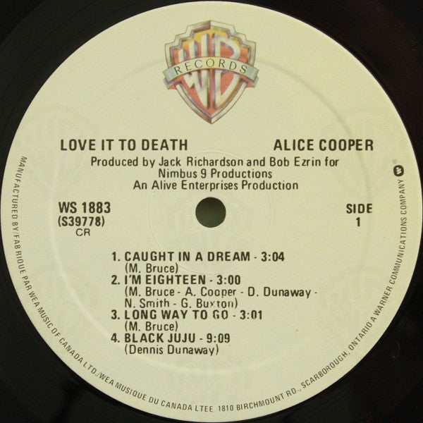 Alice Cooper : Love It To Death (LP, Album, RE, Gat)