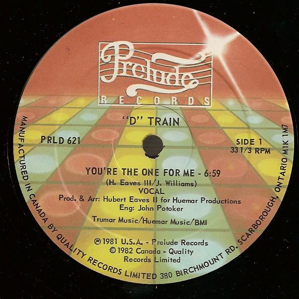 D-Train : You're The One For Me (12")