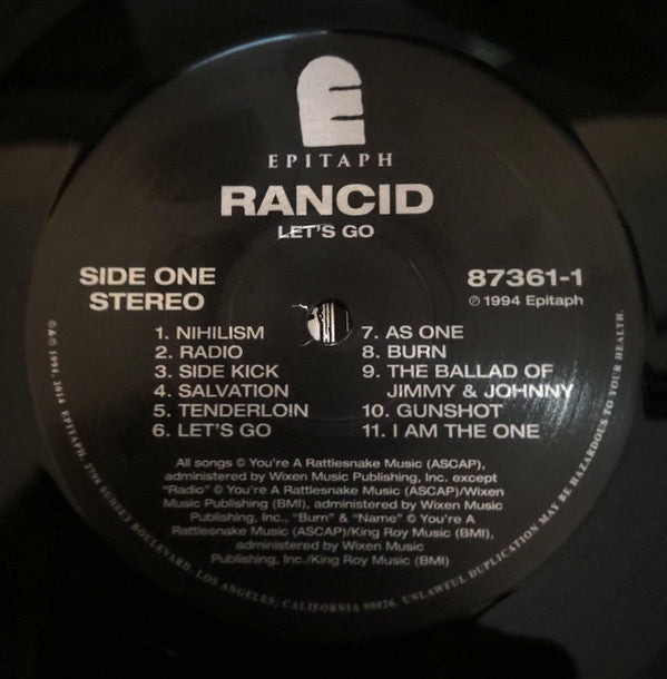 Rancid : Let's Go (LP, Album, RE)