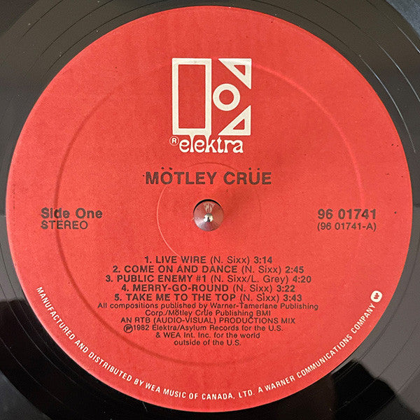 Mötley Crüe : Too Fast For Love (LP, Album)