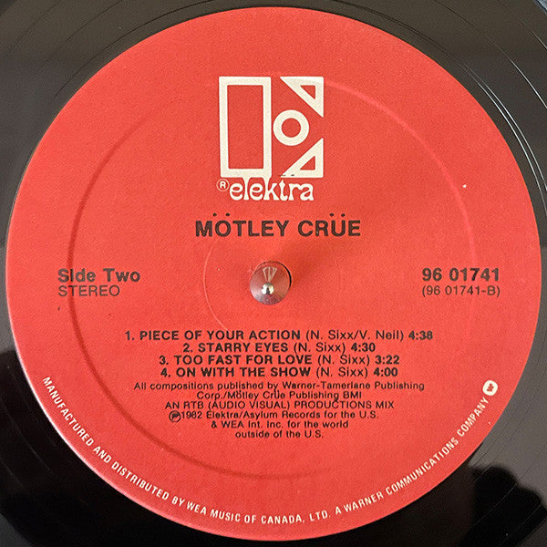 Mötley Crüe : Too Fast For Love (LP, Album)