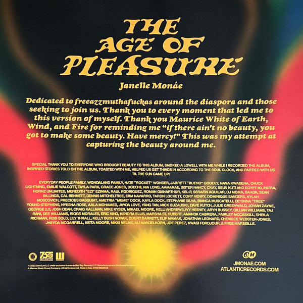 Janelle Monáe : The Age Of Pleasure (LP, Album, Ora)