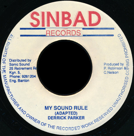 Derrick Parker : My Sound Rule (7")
