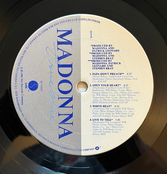 Madonna : True Blue (LP, Album)