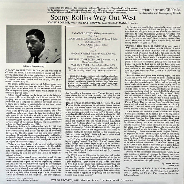 Sonny Rollins : Go West! The Contemporary Records Albums (LP, Album, RE, RM, 180 + LP, Album, RE, RM, 180 + )