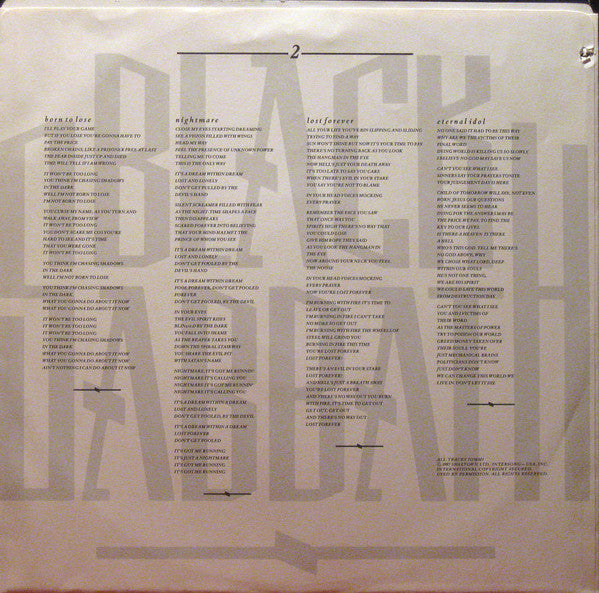 Black Sabbath : The Eternal Idol (LP, Album)