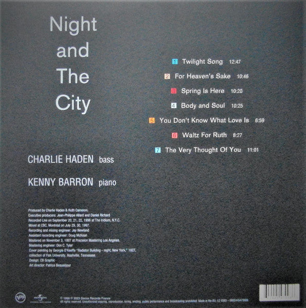 Charlie Haden And Kenny Barron : Night And The City (2xLP, RE)