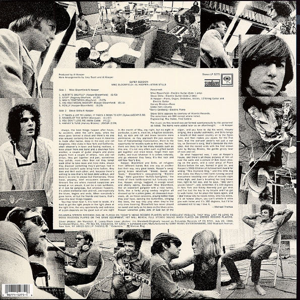 Mike Bloomfield / Al Kooper / Stephen Stills : Super Session (LP, Album, RE)