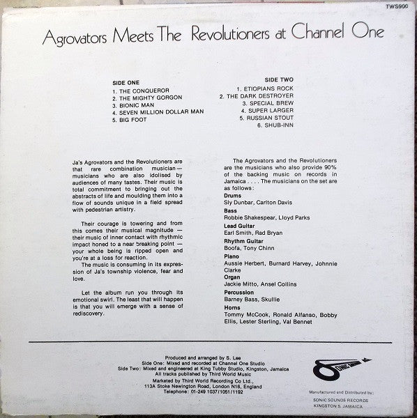 The Aggrovators Meets The Revolutionaries : At Channel One Studios (Instrumental) (LP)