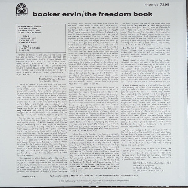 Booker Ervin : The Freedom Book (LP, Album, Ltd, RE, RP, 180)