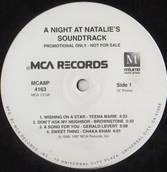Various : New York Undercover (A Night At Natalie's) (12", Comp, Promo)