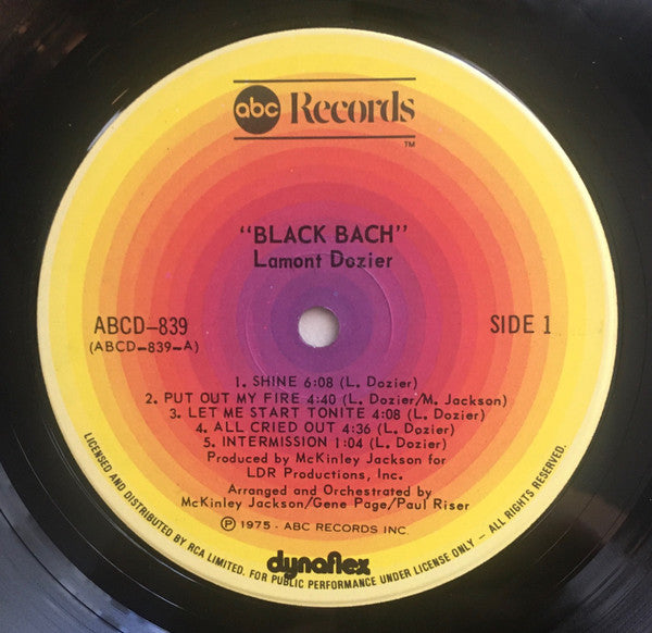 Lamont Dozier : Black Bach (LP, Album)