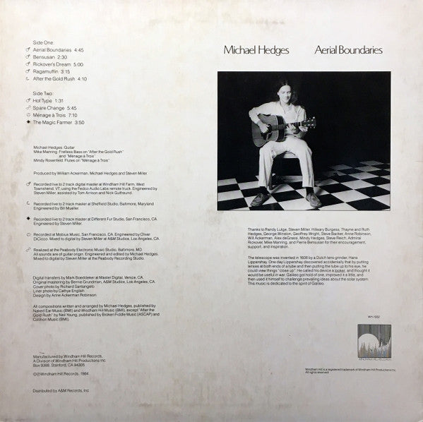 Michael Hedges : Aerial Boundaries (LP, Album, RTI)