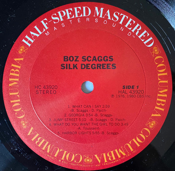 Boz Scaggs : Silk Degrees (LP, Album, RE, RM, Hal)