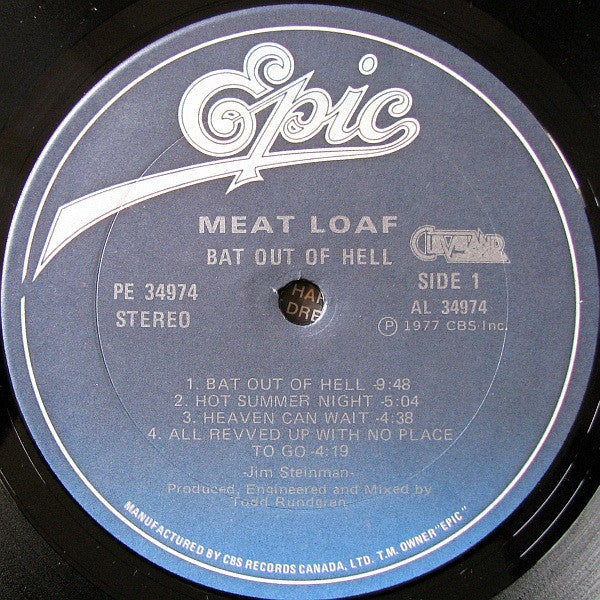 Meat Loaf : Bat Out Of Hell (LP, Album, RE)
