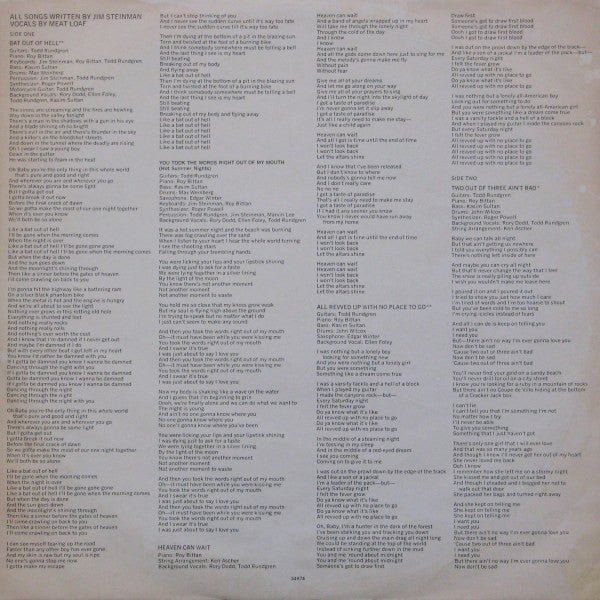 Meat Loaf : Bat Out Of Hell (LP, Album, RE)