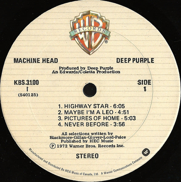 Deep Purple : Machine Head (LP, Album, RE, Imp)