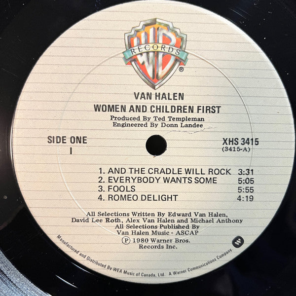 Van Halen : Women And Children First (LP, Album, Imp)