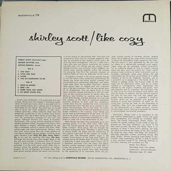 Shirley Scott : Like Cozy (LP, Album)