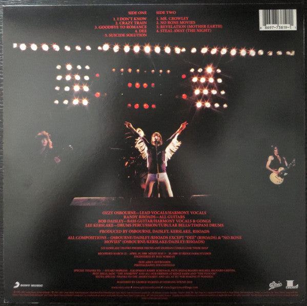 Ozzy Osbourne : Blizzard Of Ozz (LP, Album, RE)