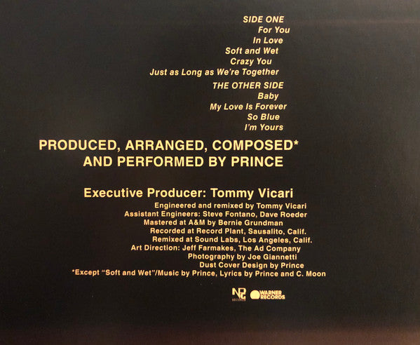 Prince : For You (LP, Album, RE)