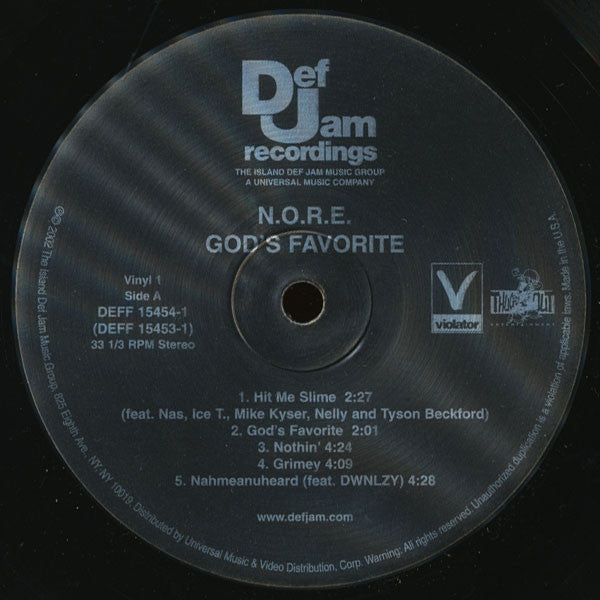N.O.R.E. : God's Favorite (2xLP, Album, Promo, Cle)