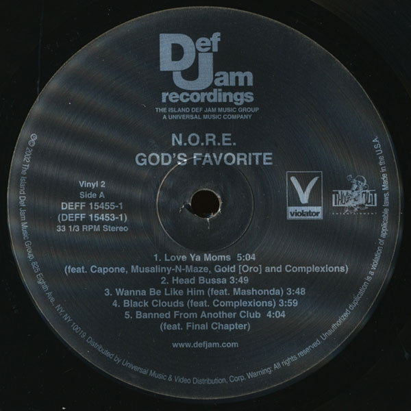 N.O.R.E. : God's Favorite (2xLP, Album, Promo, Cle)