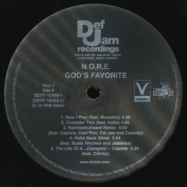 N.O.R.E. : God's Favorite (2xLP, Album, Promo, Cle)