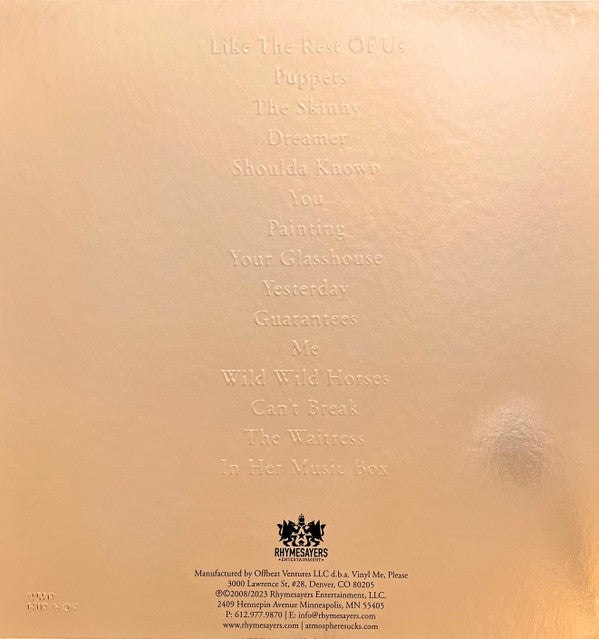 Atmosphere (2) : When Life Gives You Lemons, You Paint That Shit Gold (2xLP, Album, Club, RE, Yel)