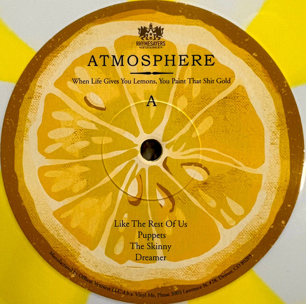 Atmosphere (2) : When Life Gives You Lemons, You Paint That Shit Gold (2xLP, Album, Club, RE, Yel)