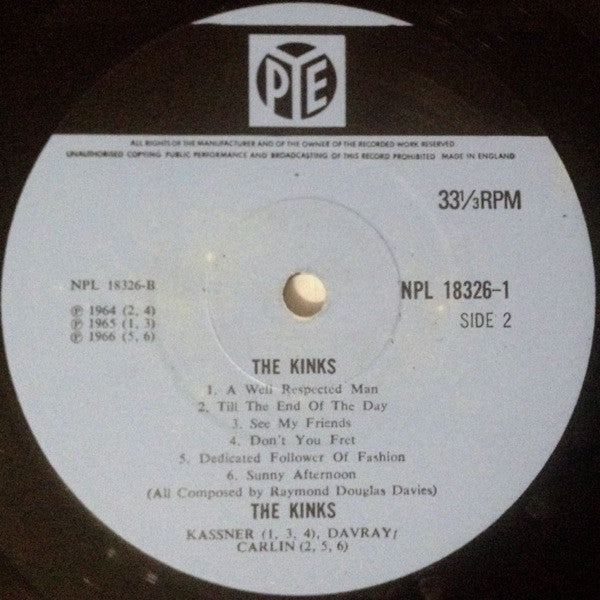 The Kinks : The Kinks (2xLP, Comp, Mono)